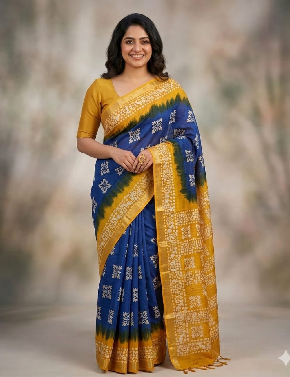 Summer Special Banswada Batik Cotton Saree with Blouse