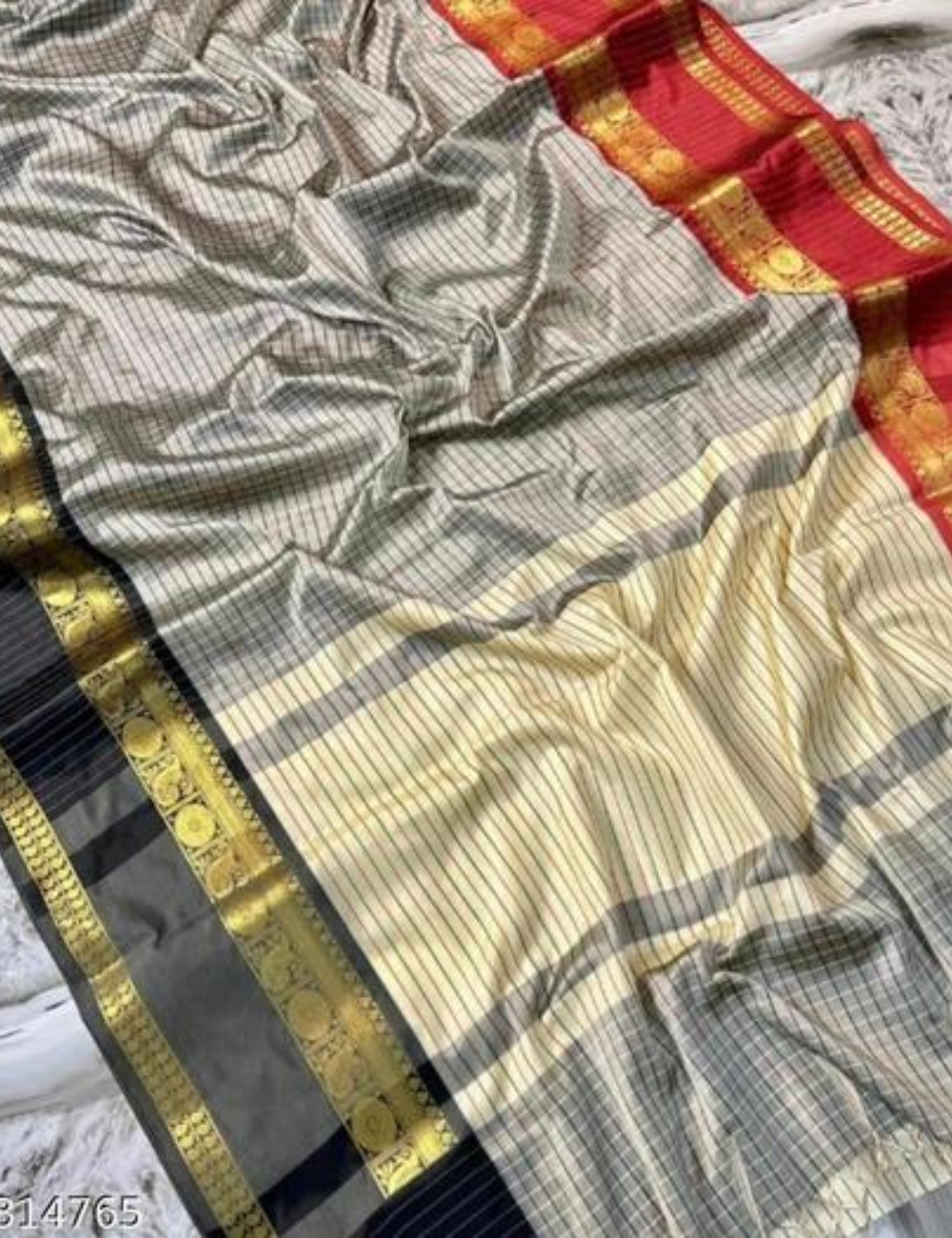 Banarasi Ketan silk semi soft Silk line, Pattu With blouse, contrast, bracket blouse, rich Balu