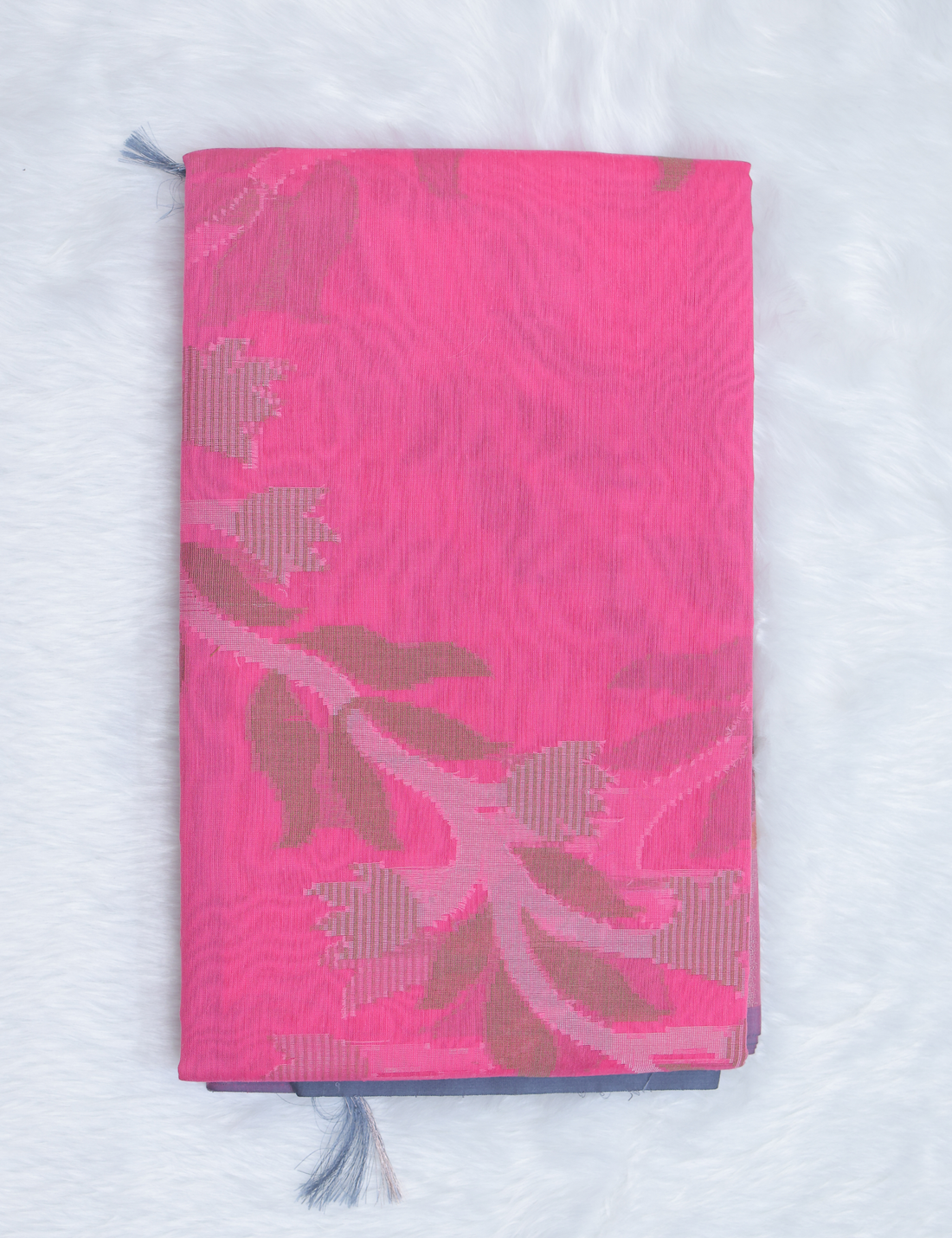 Chanderi Pochampally Silk Cotton Saree – Soft Pink Elegance
