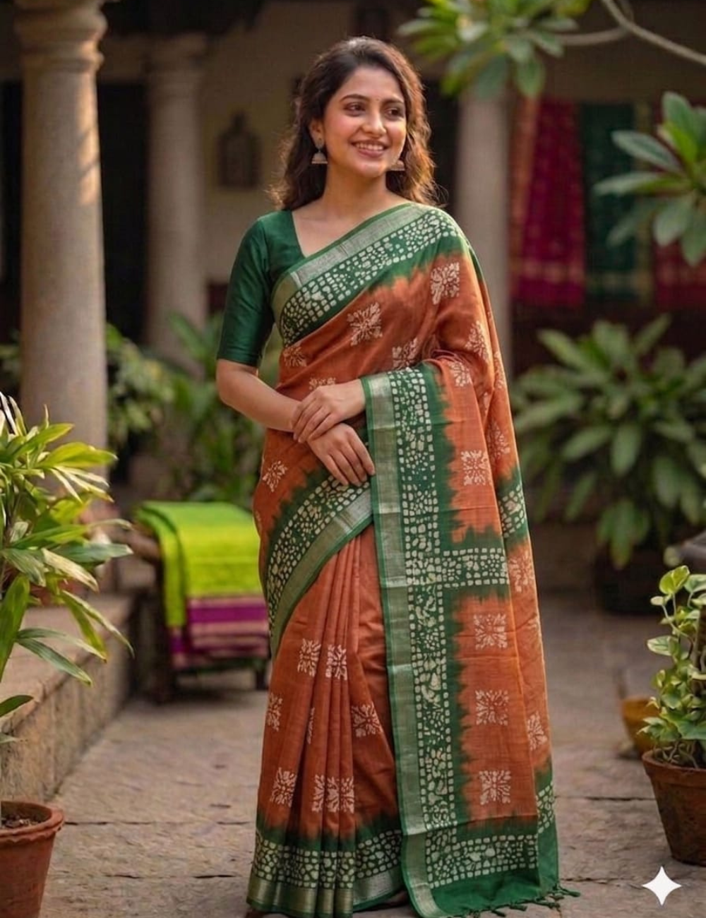 Summer Special Banswada Batik Cotton Saree with Blouse