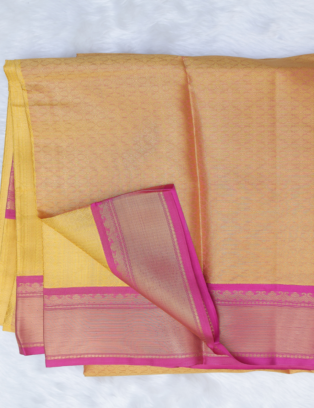 Banarasi Kathan Silk Sarees – Green & Yellow Dual Elegance