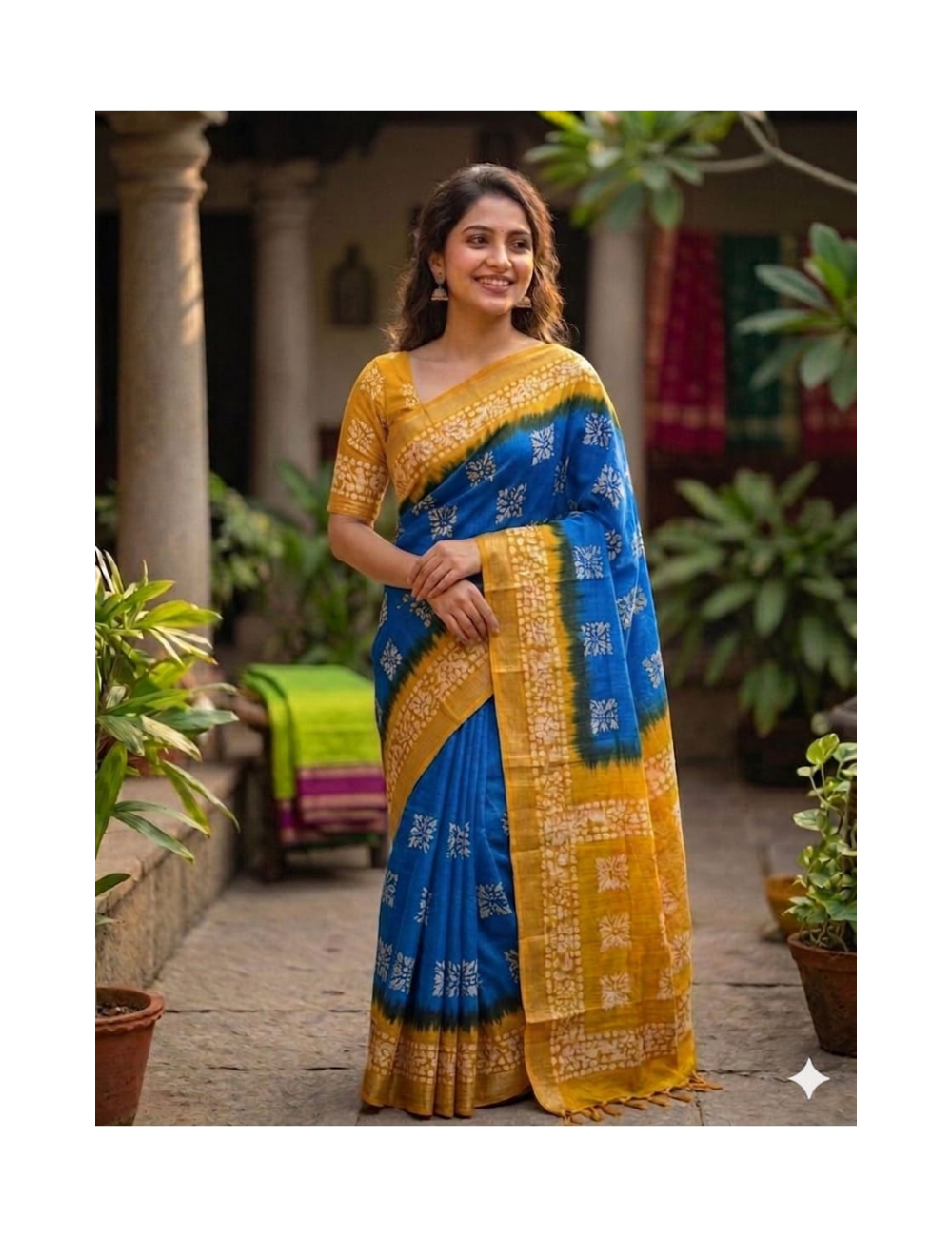 Summer Special Banswada Batik Cotton Saree with Blouse